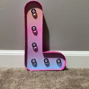 Sparkly light up letter L